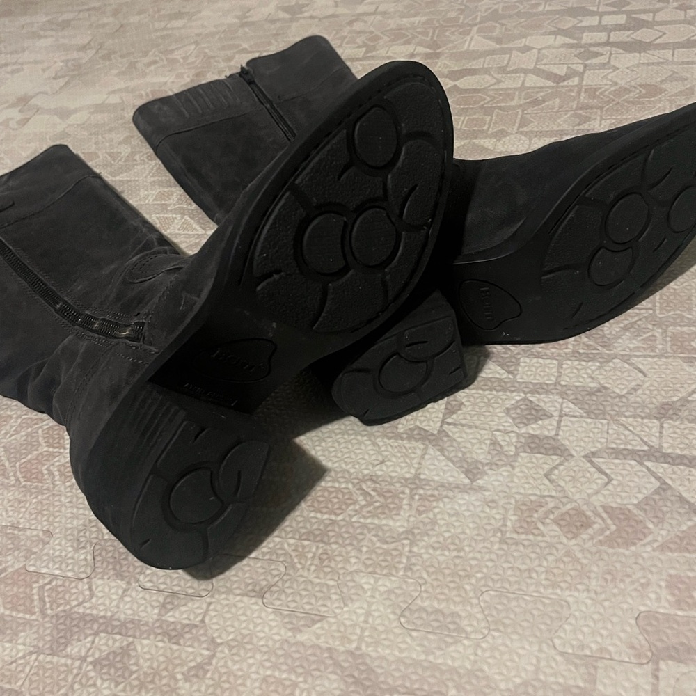 Grey Leather Riding Boots - Picture 3 of 6